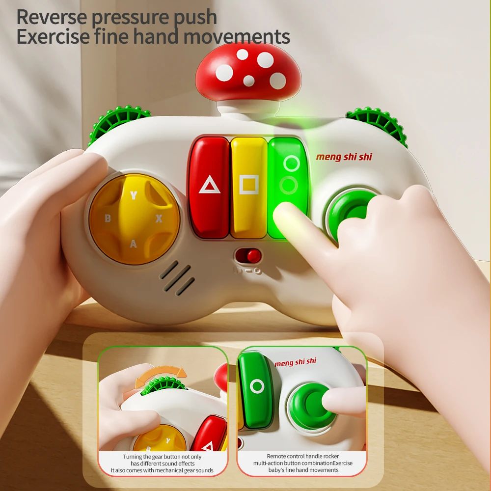 Baby Early Learning Machine Simulation Gamepad Puzzle Finger Piano Toy with Music Lights Color Shape Cognition Educational Toys