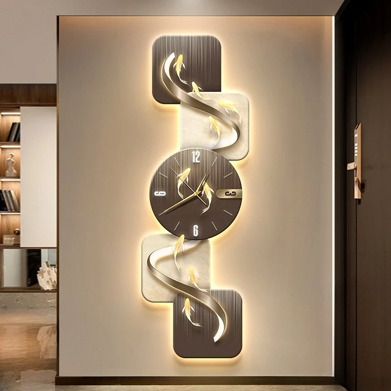 Modern light luxury wall clocks entrance high-level corridor aisle abstract desk clock Interior reloj pared grande decoration