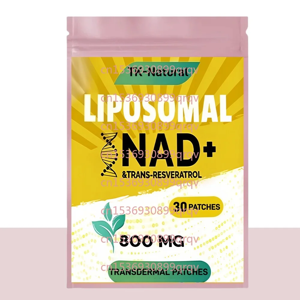 30 Patches Liposomal NAD+ Transdermal Patches With Trans-Resveratrol Support Aging Defense, Cellular Energy, Heart & Brain