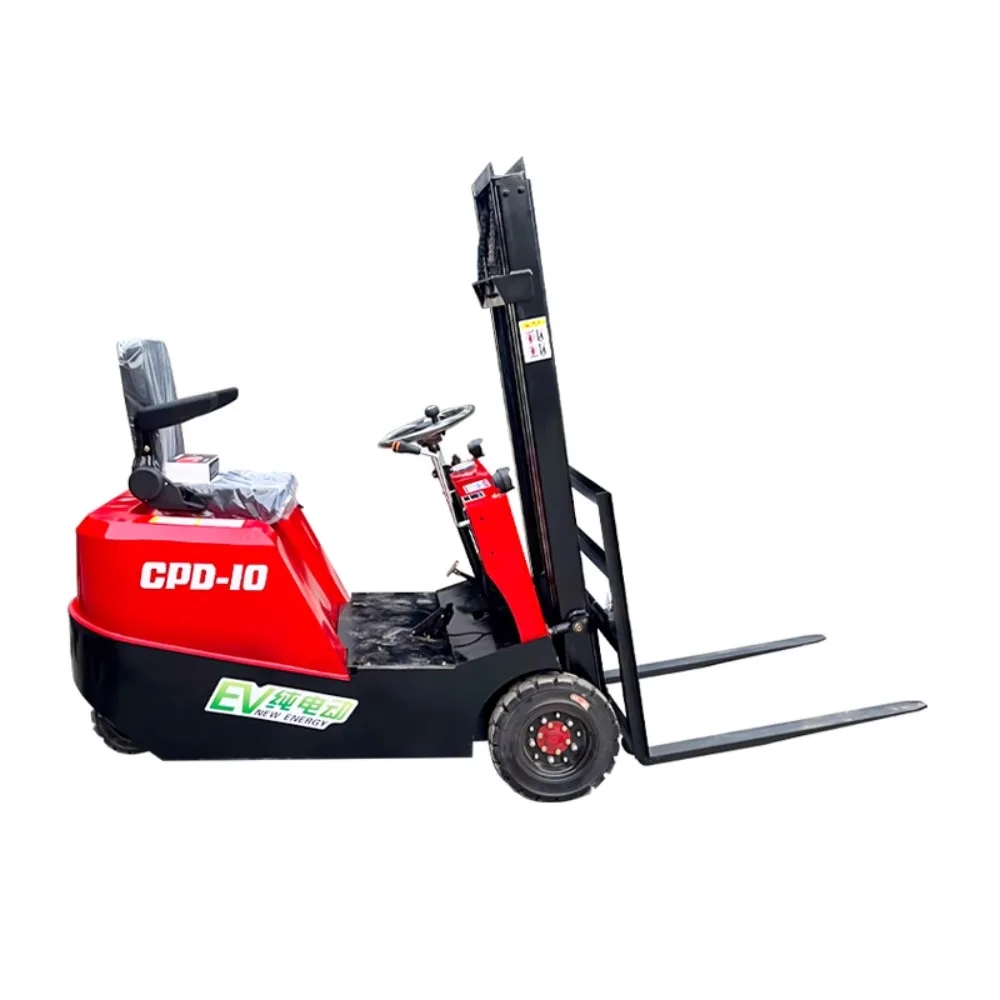 

Three-wheel electric forklift Small hydraulic lift stacker Simple transport vehicle