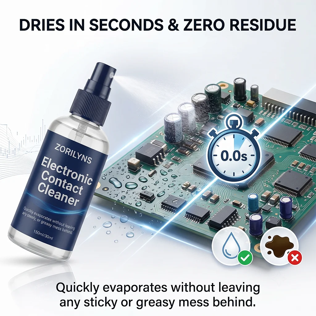 Fast Drying Electronic Contact Cleaner Spray, Non-Conductive Quick Dry Cleaner for PCB Circuit Board PC Phone Switch Daily Clean - view 2