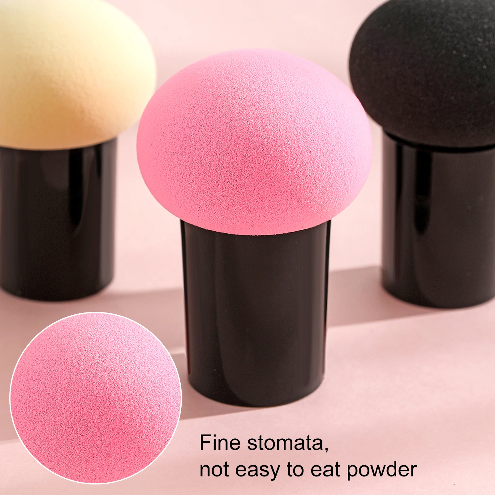 1pc Professional Mushroom Head Makeup Sponges Handle Cosmetic Powder Puffs Foundation Makeup Tools Beauty Accessories for Girl