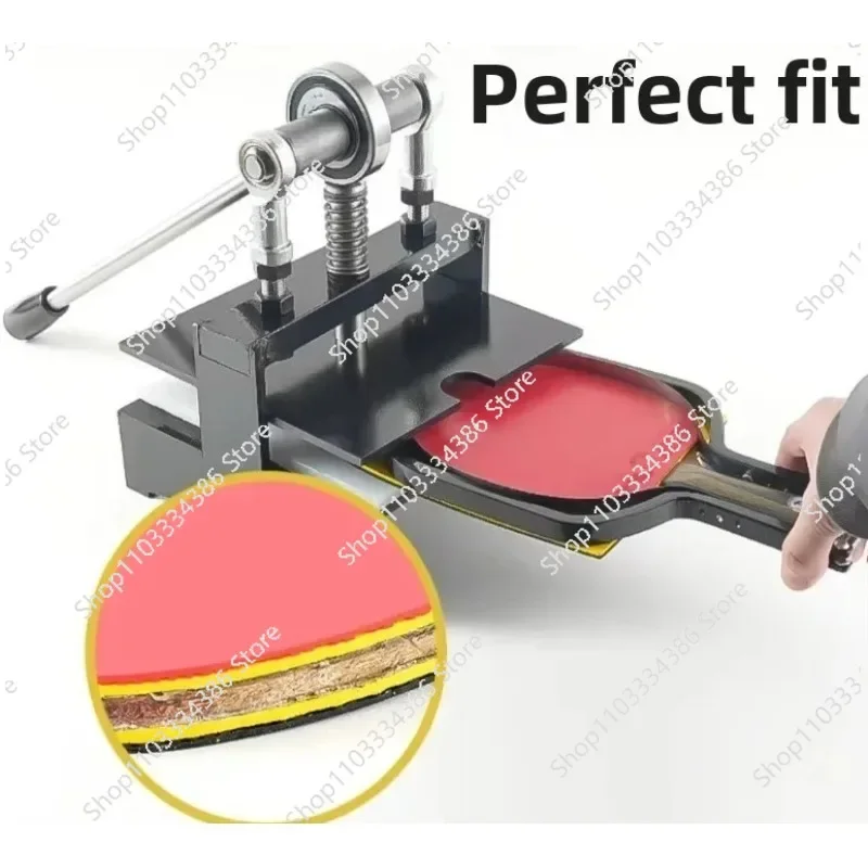 Double Roller Bearing Manual Press Ping-Pang Bat Rubber Edge Cutter Pasting Device Table Tennis Racket Rubber Cutting Machine