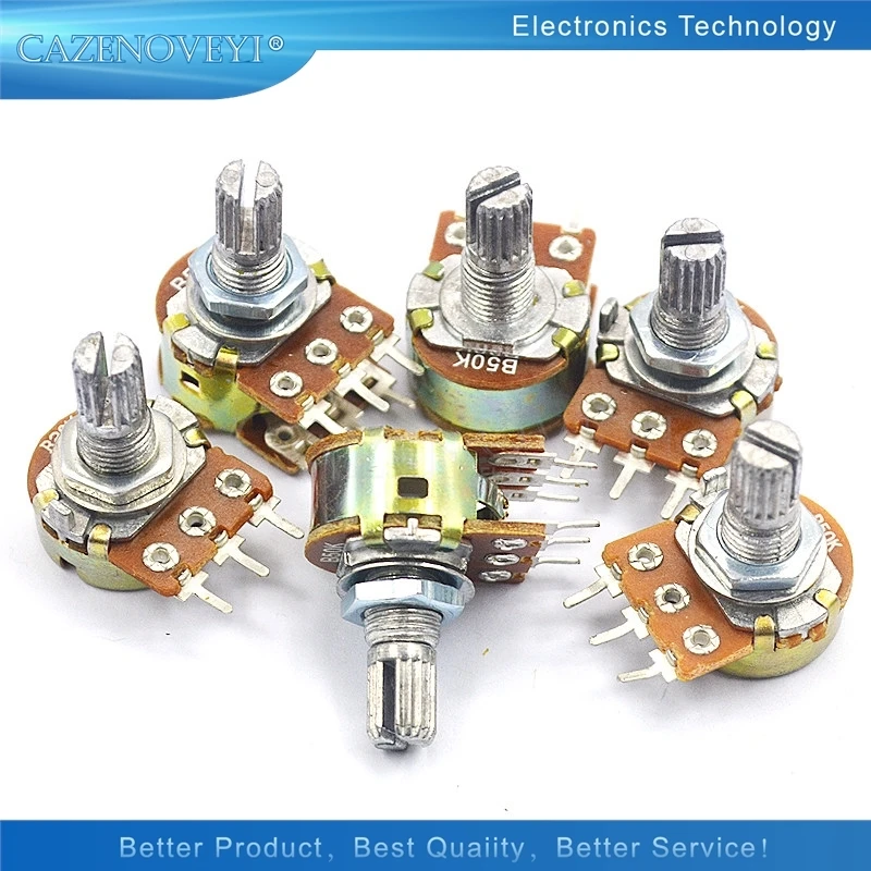 

5pcs/lot C1 Audio potentiometer R201TII Type 148 duplex potentiometer A5K Handle length 15MM