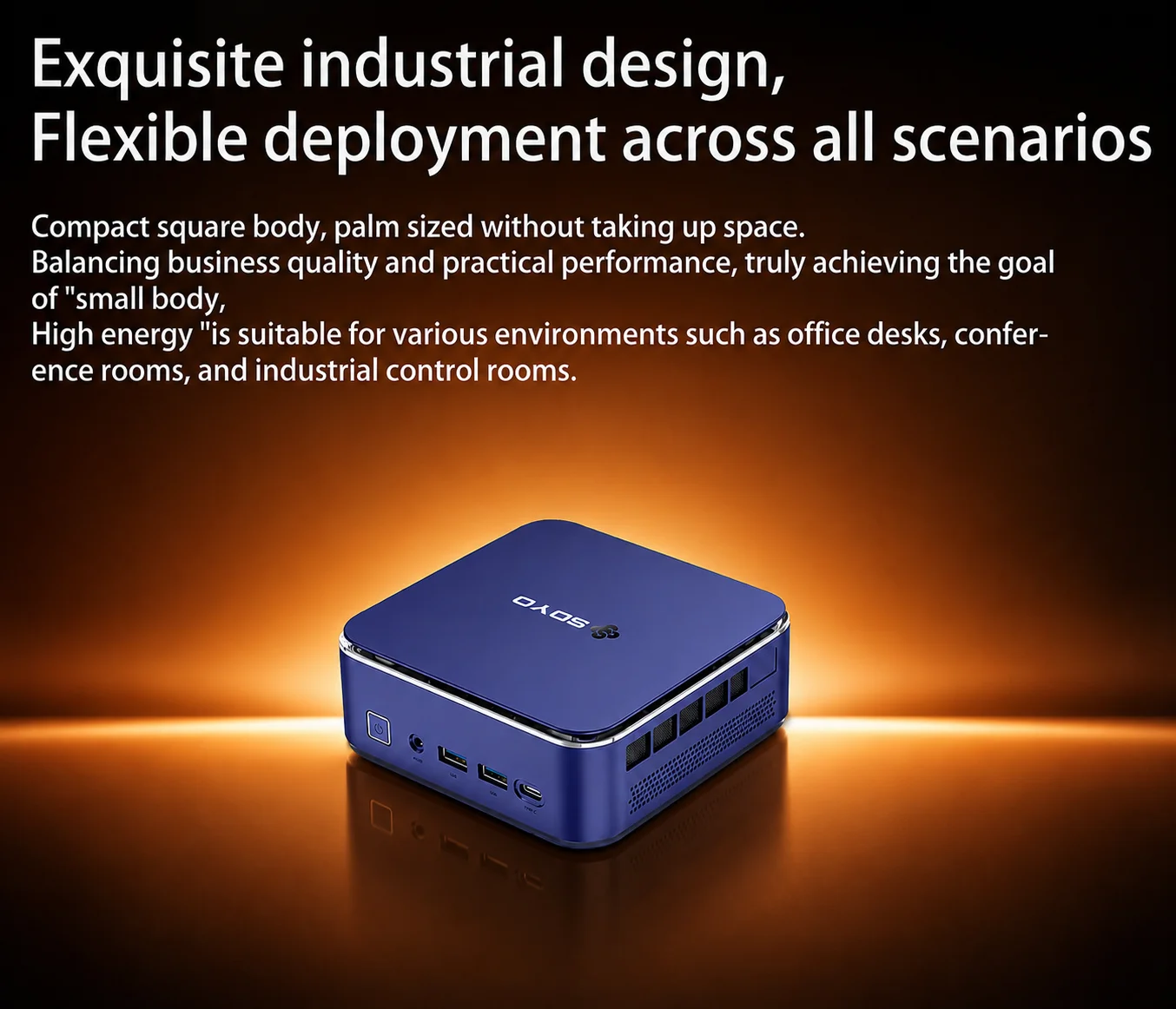 SOYO S5 Air Mini PC Gaming Ryzen 5 7535HS 16GB LPDDR5 512GB NVME SSD Win11Pro Supports 4K Triple Display WiFi6/BT5.2 Mini Computer