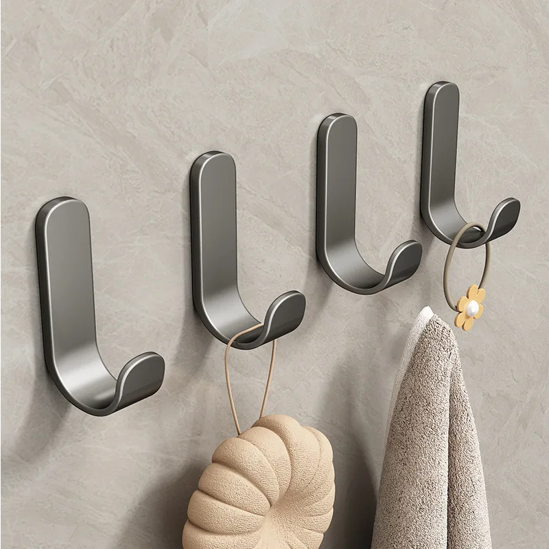 Hook, super glue, no punching, non-marking adhesive hook on the wall behind the kitchen bathroom door, load-bearing towel hook