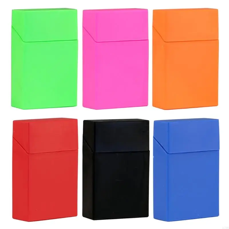 37MB for Creative Multi Color Plastic Cigarette Box Portable Thin Cigar for Case Pocket Carrying Smoking Holder Anti-Collision