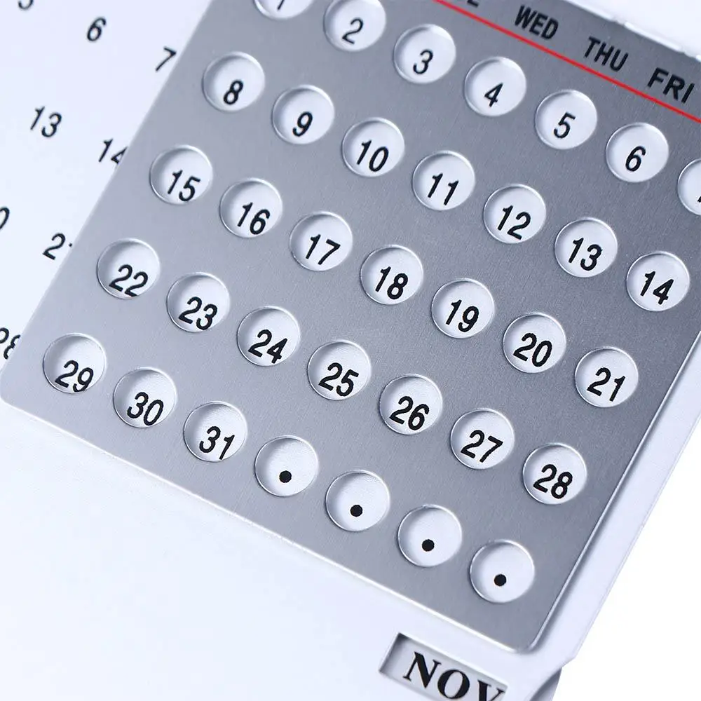 

Agenda Organizer Home Room Decoration Aluminum Alloy Perpetual Calendar Yearly Calendar Desktop Calendar Schedule Planner