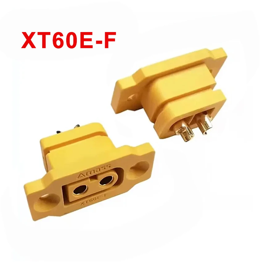 1/2/5pcs Amass XT60E-F Female Plug Battery Connecting Adapter Large Current Gold/Brass Ni Plated Power Connector for RC Model