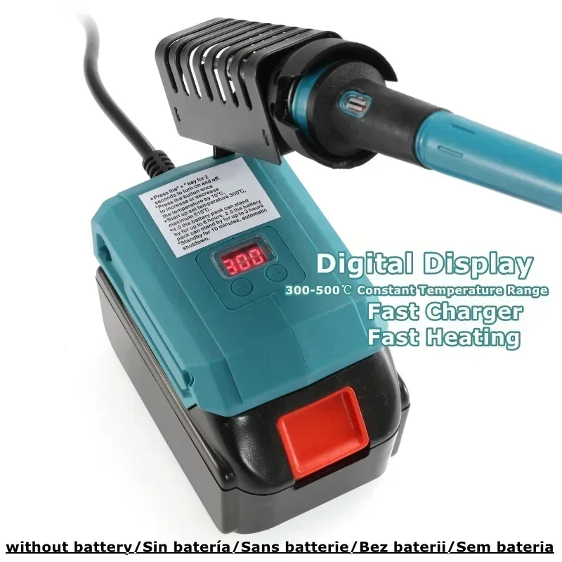 60W Wireless Electric Soldering Iron Internal Ceramic Heat 936 Tip Repair Welder Welding Solder Rework Station For Makita DeWalt