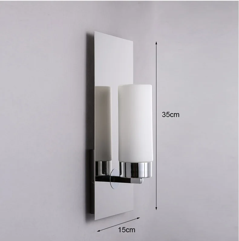 Modern candlestick wall lights chrome-plated simple bedroom bedside personalized hotel aisle corridor wall lights