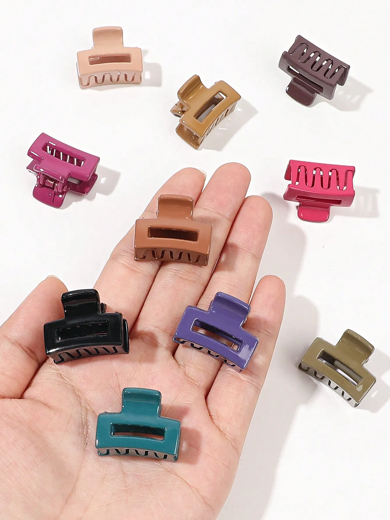 10Pcs Mini Different Color Hair Claw Clips for Women Girls,1\