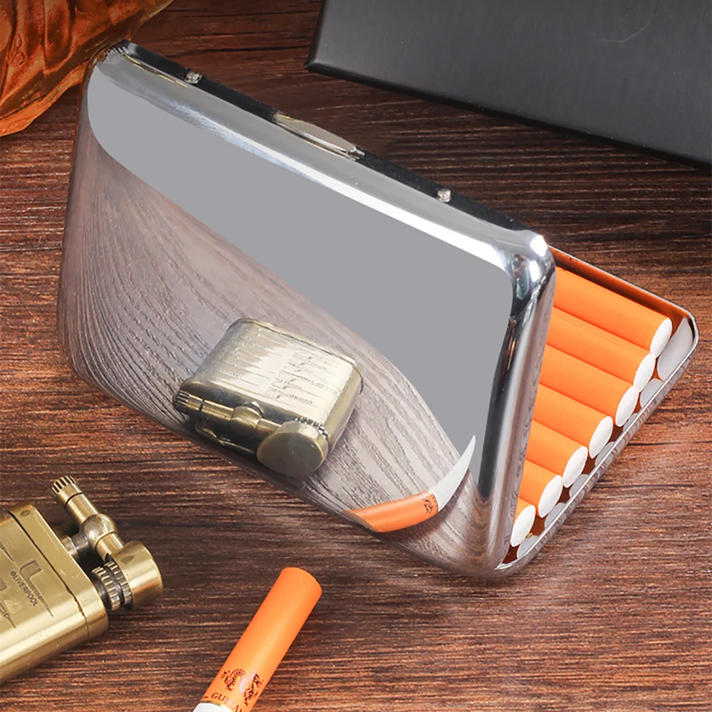 Metal Cigarettes Case Cigarette Case Victorian Style Metal Holder for Regular and King Size Credit Card Holder Pocket