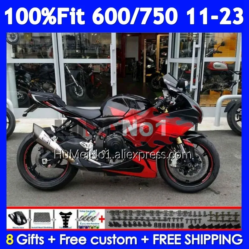 Red black Fairing For SUZUKI GSXR750 K11 GSXR 600 750 107No.74 GSXR600 2011 2012 2013 2014 2015 2016 2017 18 19 20 21 22 23 24