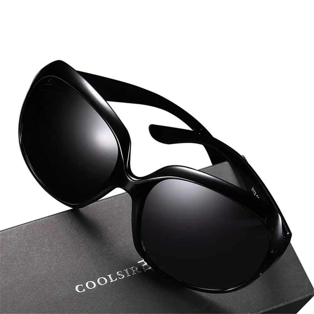 Oversized Sunglasses Shades Polarized Sunglasses for Women Square Elliptical Frame UV 400 Vintage Eyewear for Women & Men