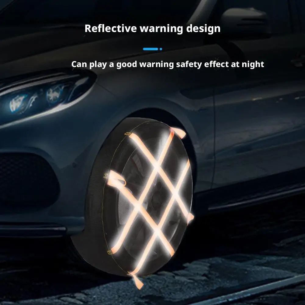 Car Wheel Chain For Winter, Anti-Skid Emergency Tire Chains Snow Socks Aid Easy Assembly Universal Car Accessories For Snow I9Q9