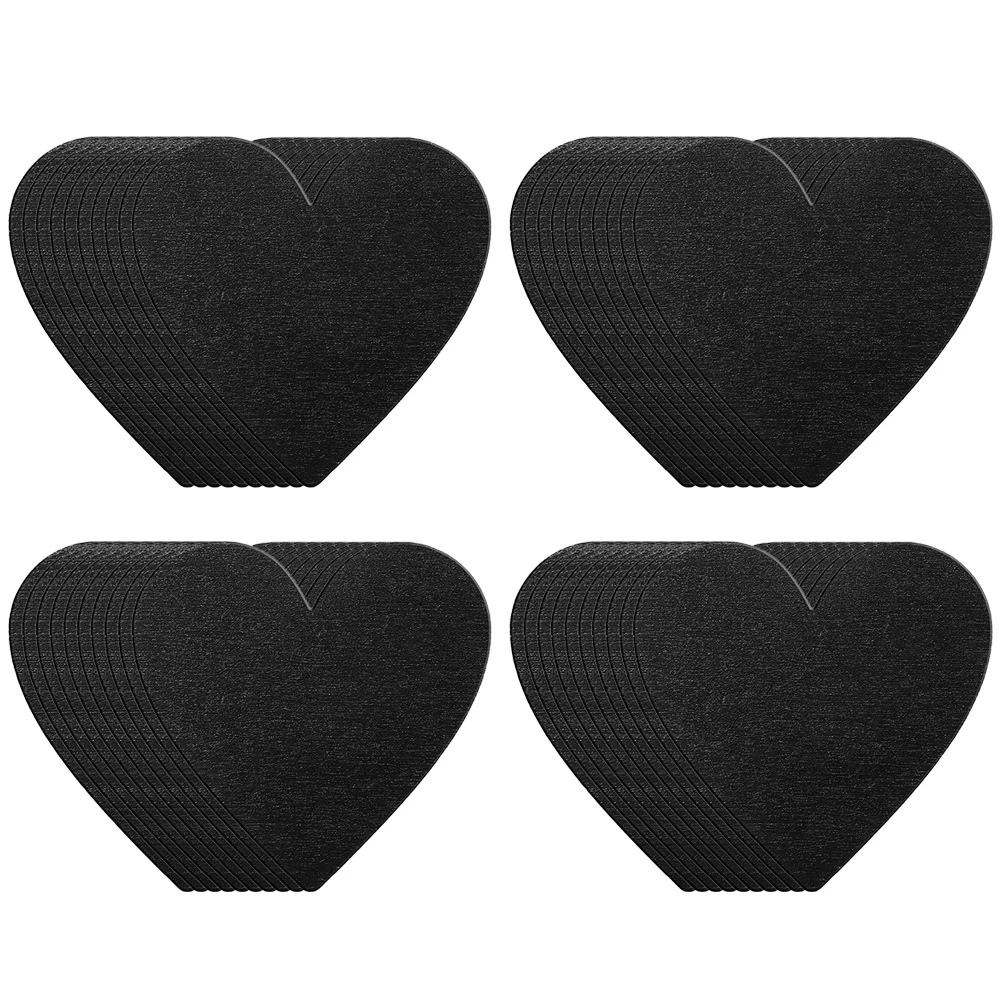 

40 Pcs Heart Shaped Blackboard Home Decor Small Wood Hearts Material Craft Making Wooden for Crafting Embellishments