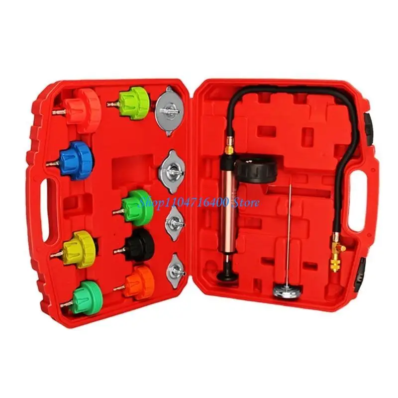 

y1gd Engine Cooling System Pressure Tester Radiator Leak Detection with Vacuum and Probe Thermometers, for Leak Testing