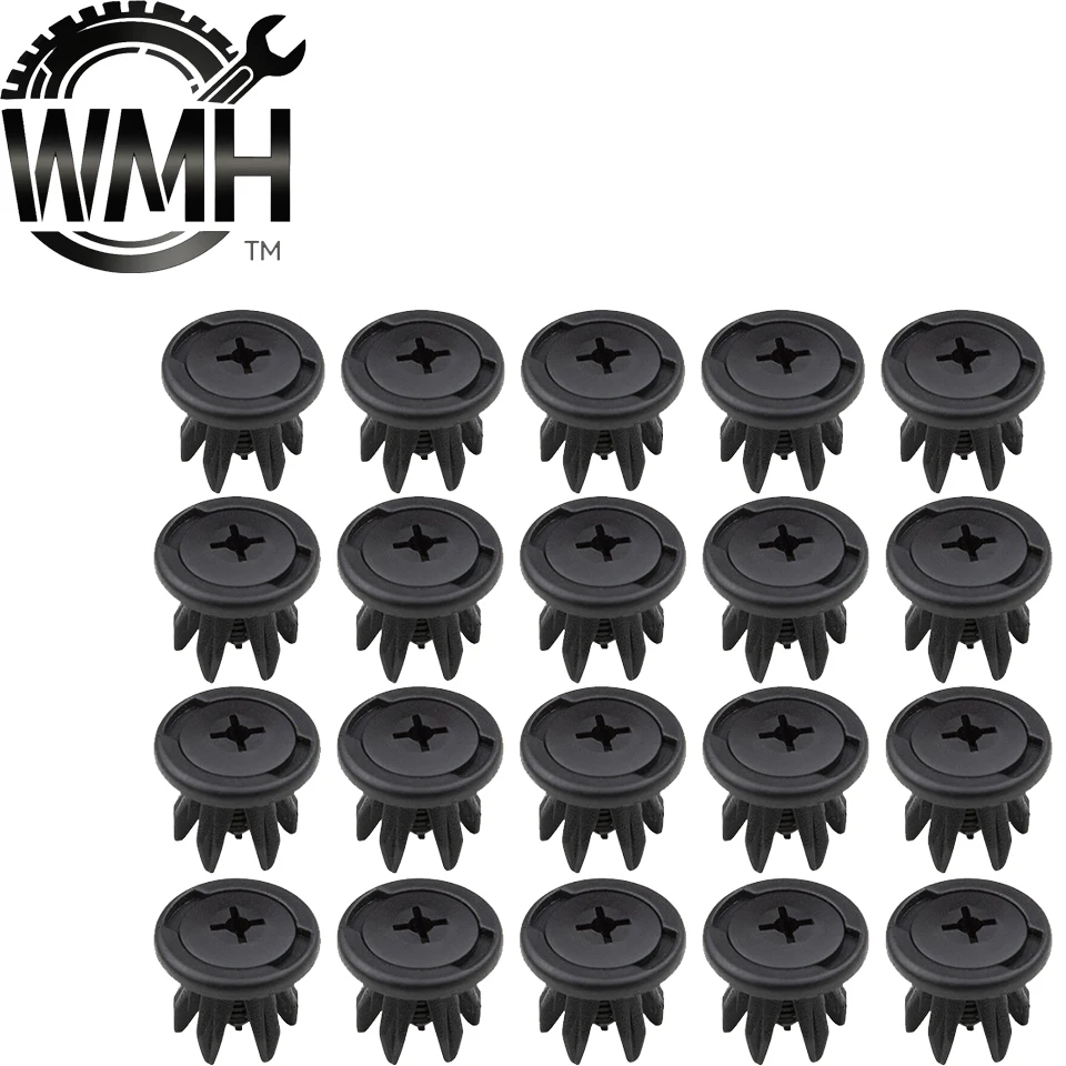 20pcs Auto Accessories 10mm Hole Car Rivet Push Clips Plastic Rivets Fastener Retainer Fender Door Trim Panel Clip