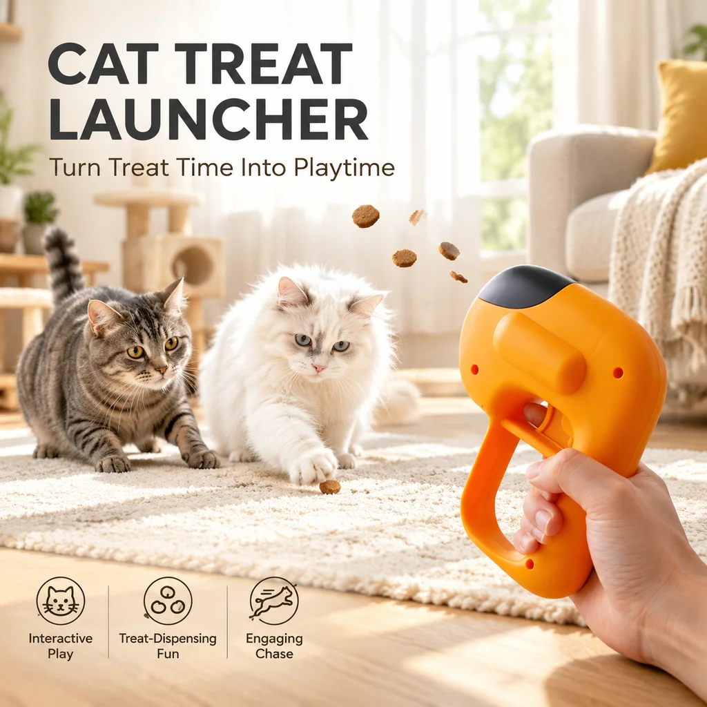 Dog Interactive Training Treat Dispenser Pet Toy Snack Freeze Dried Food Ejector Cat Toy Self Entertainment Boredom Relief