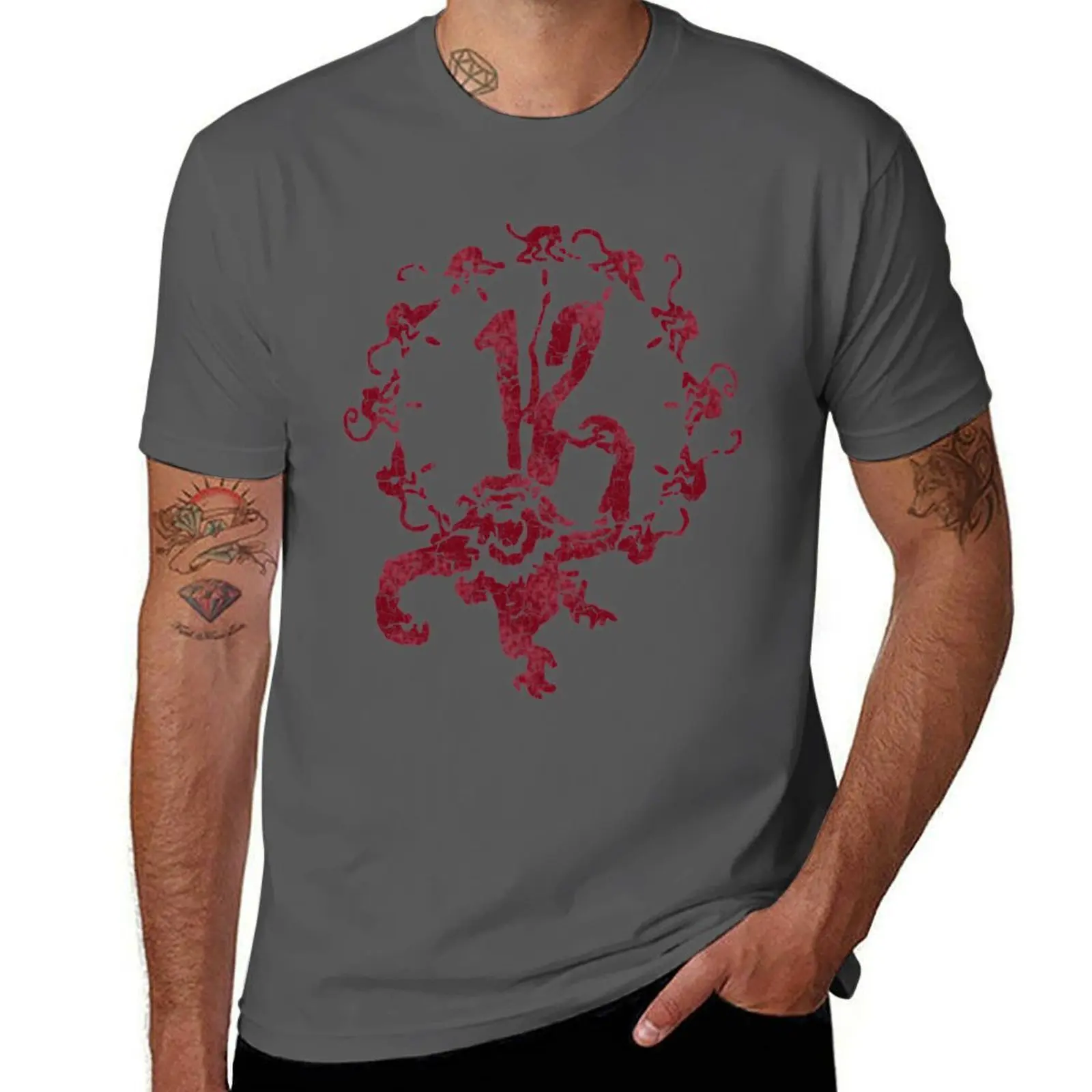 

Army Of The Twelve Monkeys (Twelve Monkeys) T-Shirt Non-Shrink Basic Cotton T-Shirt