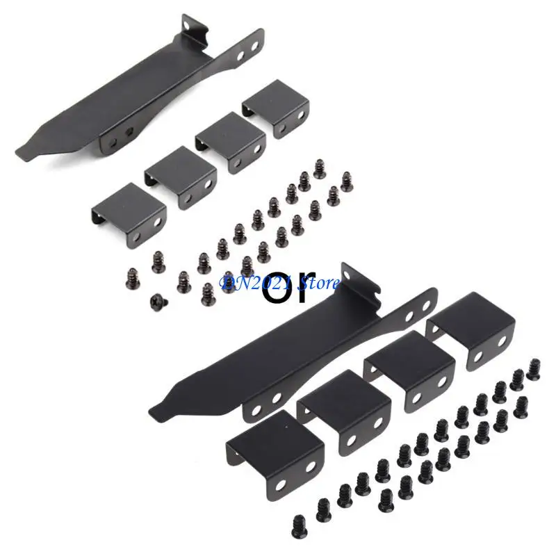 F3KE 3 Fan Rack PCI Slot Cover Bracket 80-90mm Video Card Cooling Fan Buckle Black Metal