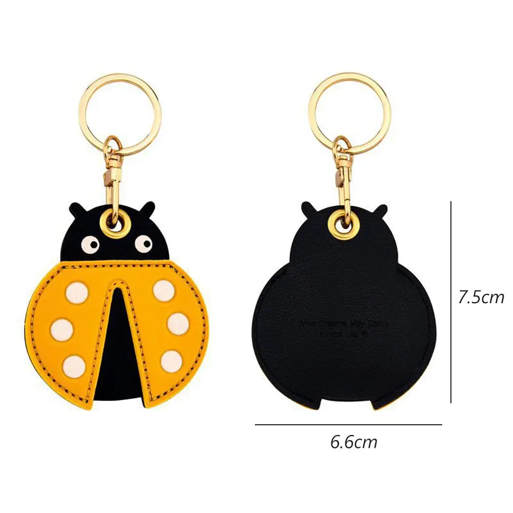 Useful Leather Key Ring Personality Access Control Card Cover Case Key Chain Access Card Bag Pendant Cartoon Keychains