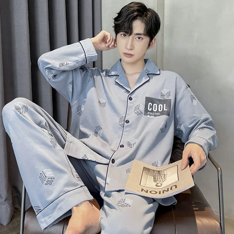 

Menswear Clothing Men's Sports Suit New Homewear Pajamas Youth Clothes Y2K Casual Wear Full Man Tracksuit Sweats Workout Set