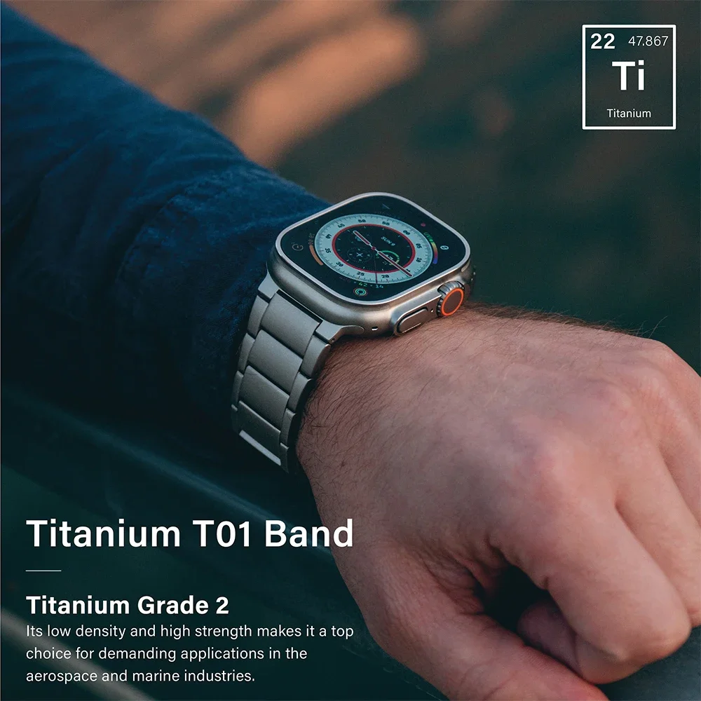 Luksusowa tytanowa bransoletka do Apple Watch Ultra 2 Band 49mm 45mm 44mm 46mm Pasek biznesowy do IWatch Series 10 9 8 7 6 5 4 Se 3 2