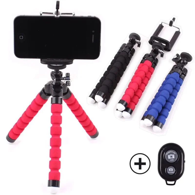 Tripods Tripod For Phone Mobile Camera Holder Clip Smartphone Monopod Tripe Stand Octopus Mini Tripod Stativ Phone Sefile Stick