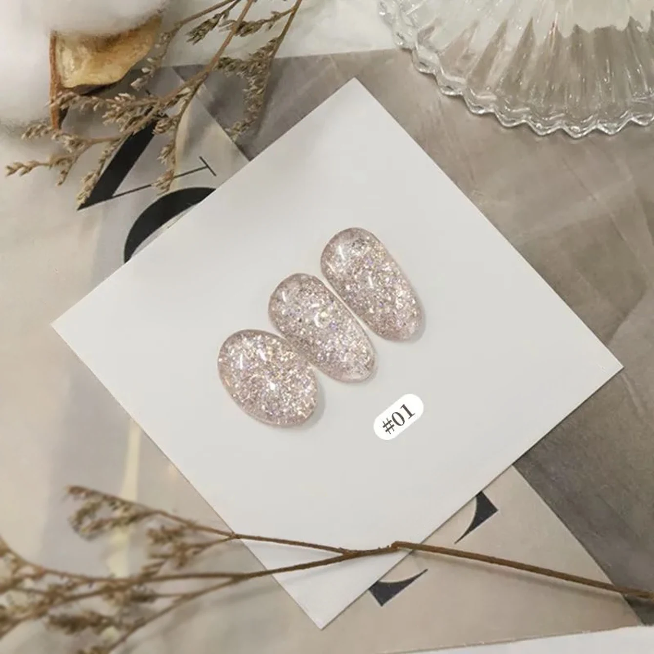 MIANEL 1-10pcs 12ML Nail Art Blue Island Summer Nails Crushed Diamond Gel Polish Summer Hot Flashing Glitter Nails White Nails