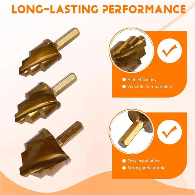 RABIT AS59PPR Lifting,Stepped Drill Bit(6Pcs), For Water Pipe Connection Tool 20/25/32/40/50/63Mm- For Water Pipe Repair System