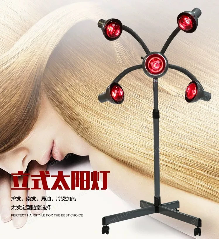 Hair salon hairdressing five heads sun baking lamp hair dryer heater cold ironing heating machine flying saucer accelerator