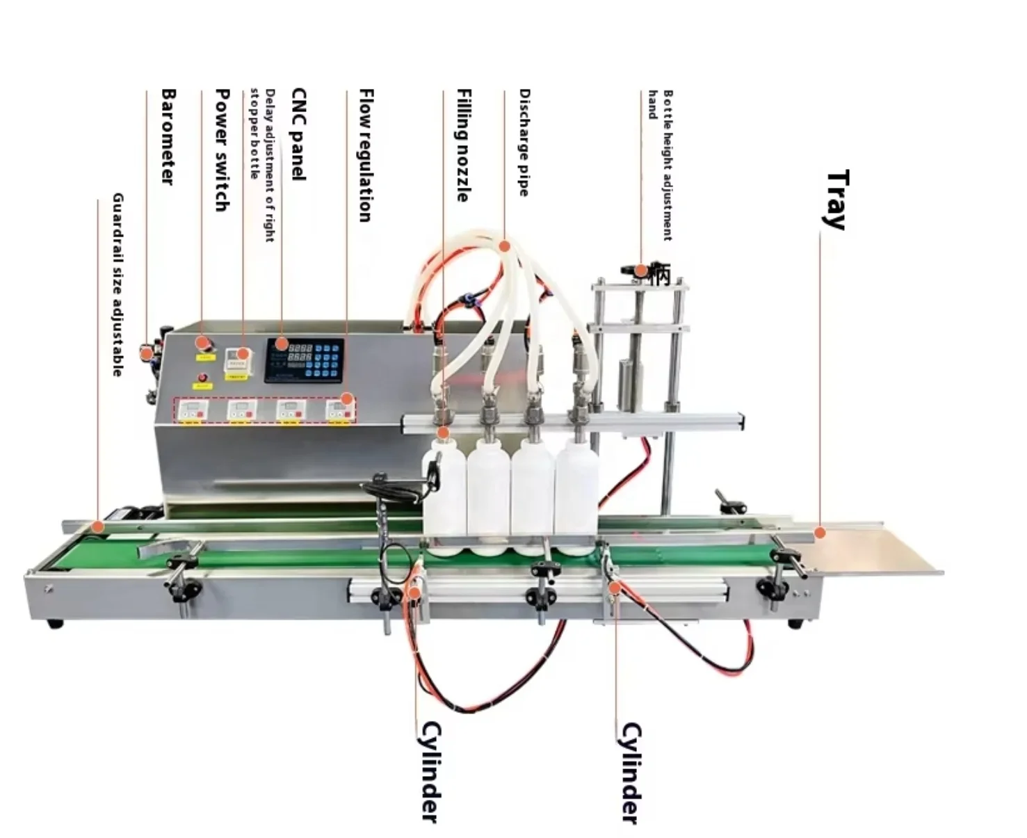 Desktop Automatic 4 Nozzles Liquid Detergent Laundry Soap Oil Gallon 5L Bottle Filling Machine