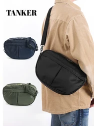 Bolso de hombro informal de estilo japonés, tela de nailon impermeable de bandolera, riñonera de moda para exteriores