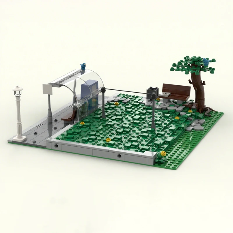 1003PCS MOC Modular Lawn Game: Badminton DIY Model Building Blocks Modular Educational Toys for Kids Birthday Gift Assembly