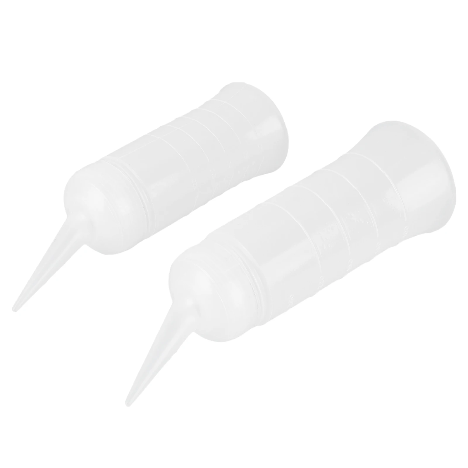 

2pcs Hair Coloring Applicator Bottles Dry Cleaning Squeeze Scale Dye Travel Root Application Measuring Angle Tip Cap