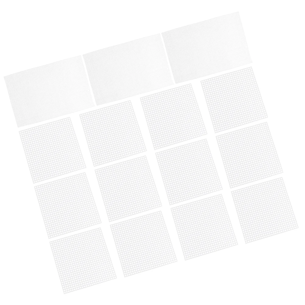

15 Pcs Cross Stitch Mesh Black Linen Fabric Embroidery DIY Cross-Stitch to Weave