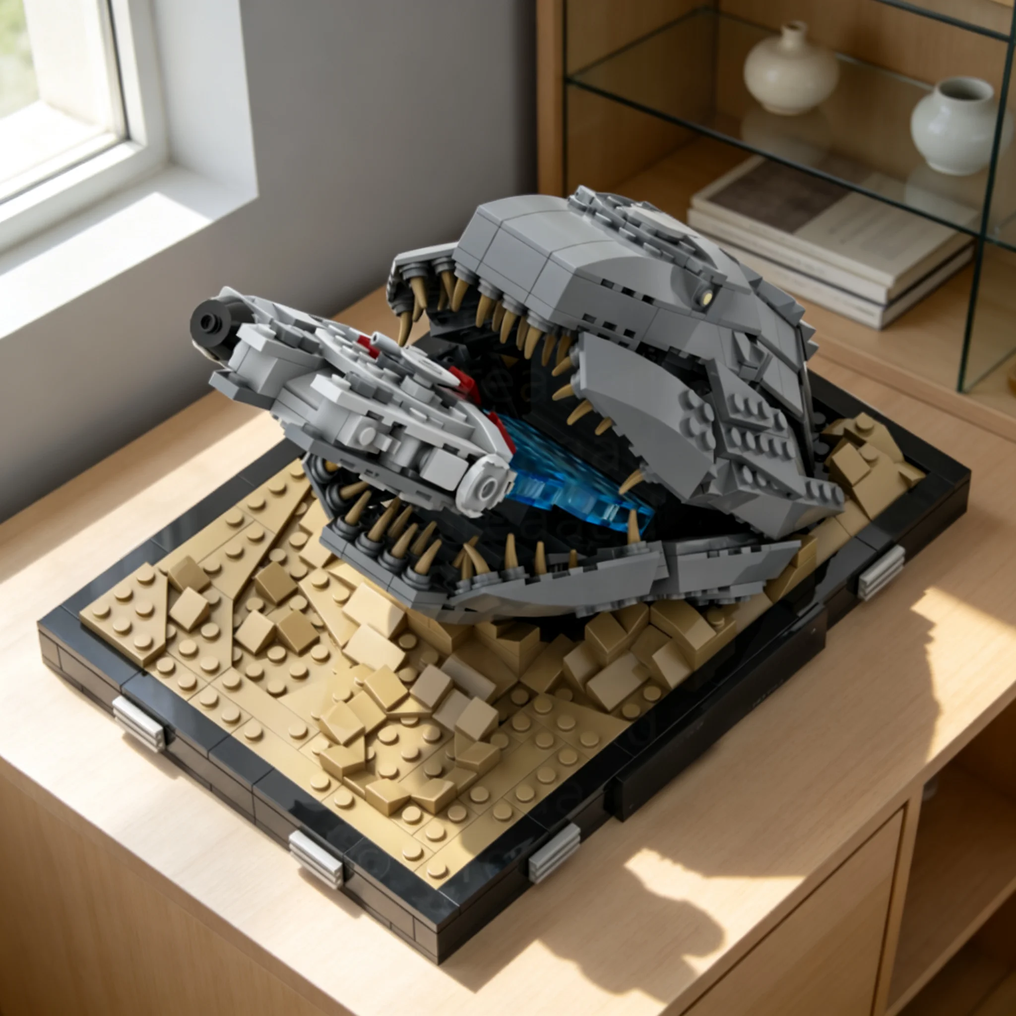 739pcs MOC Escaping The Asteroid Diorama Collection - Episode 5 Star Battle Ultimate Collector Series Model Building Blocks Toys
