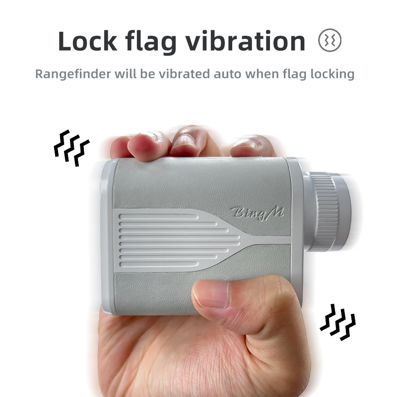 Attrezzatura laser impermeabile dal design compatto ad alta precisione con rilevamento bandiera Zoom ottico Telemetro di ricarica USB per sport all'aria aperta