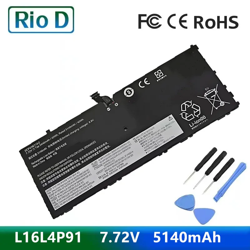 

L16L4P91 Battery For Lenovo Thinkpad X1 Tablet gen 3 L16M4P91 L16S4P91 01AV453 01AV4 notebook battery54 SB10K97598