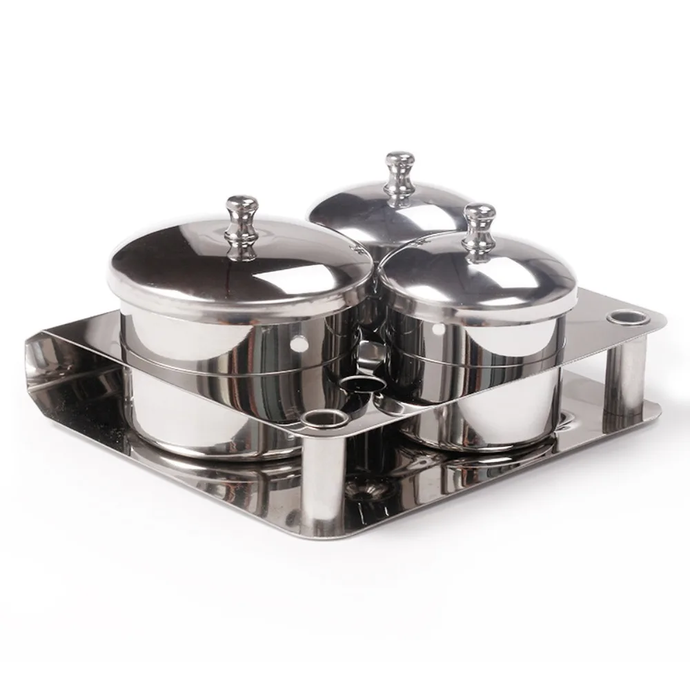 

3pcs/set Stainless Steel Manicure Liquid Powder Container Tray Professional Organizer Dappen Dish Cups Nail Instrument