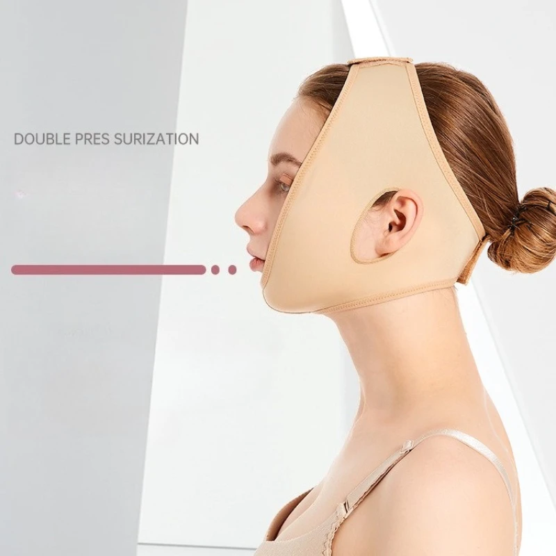 Face Slimming Bandage Side Leakage Ear Far infrared nano 3D Double Lift Breathable Facial Belt Face Shaper Cheek Lift Up