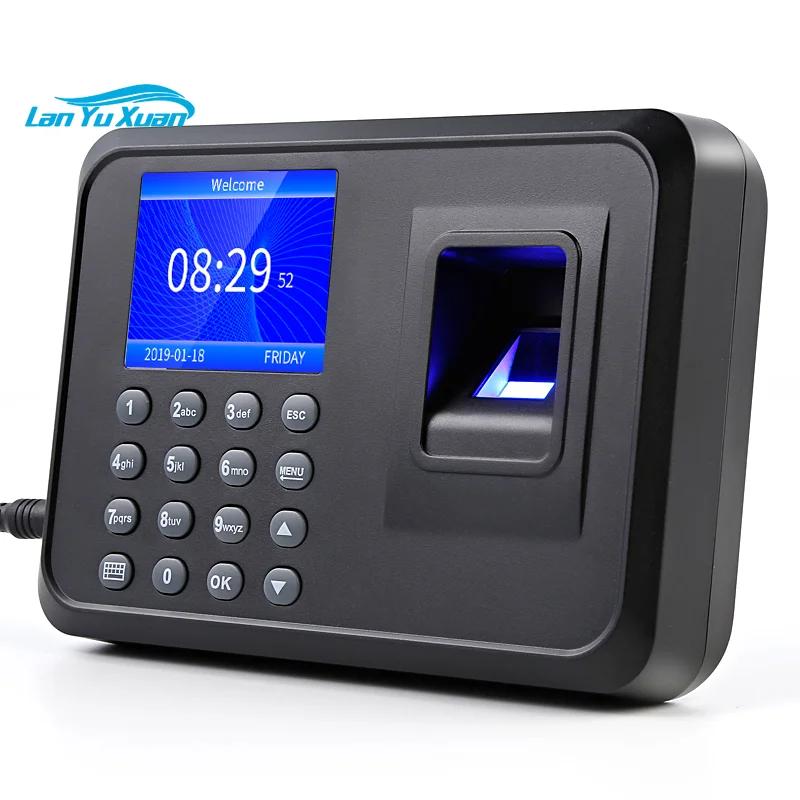 Hot Selling Free Software Time Clock Fingerprint USB Flash Disk Time Attendance Machine for Business Office/Factory Staff FO1
