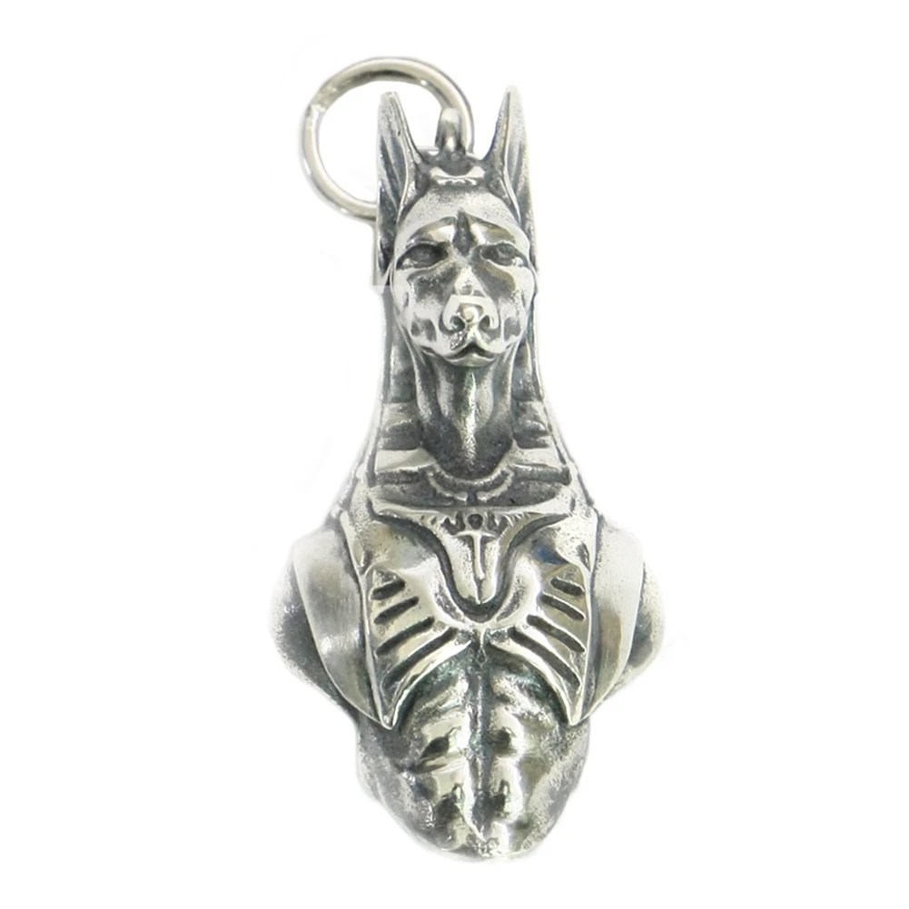 Details 925 Sterling Silver Anubis Pendant Biker Punk Death Jewelry TA243