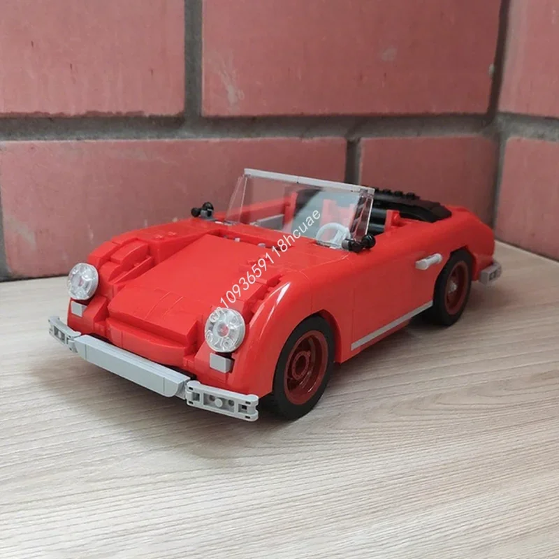 

Набор строительных блоков MOC Porsche 356 Convertible City Champion Supercar, 634 детали, Рождественский подарок, Неограниченная творческая способность, Сделай сам, для детей