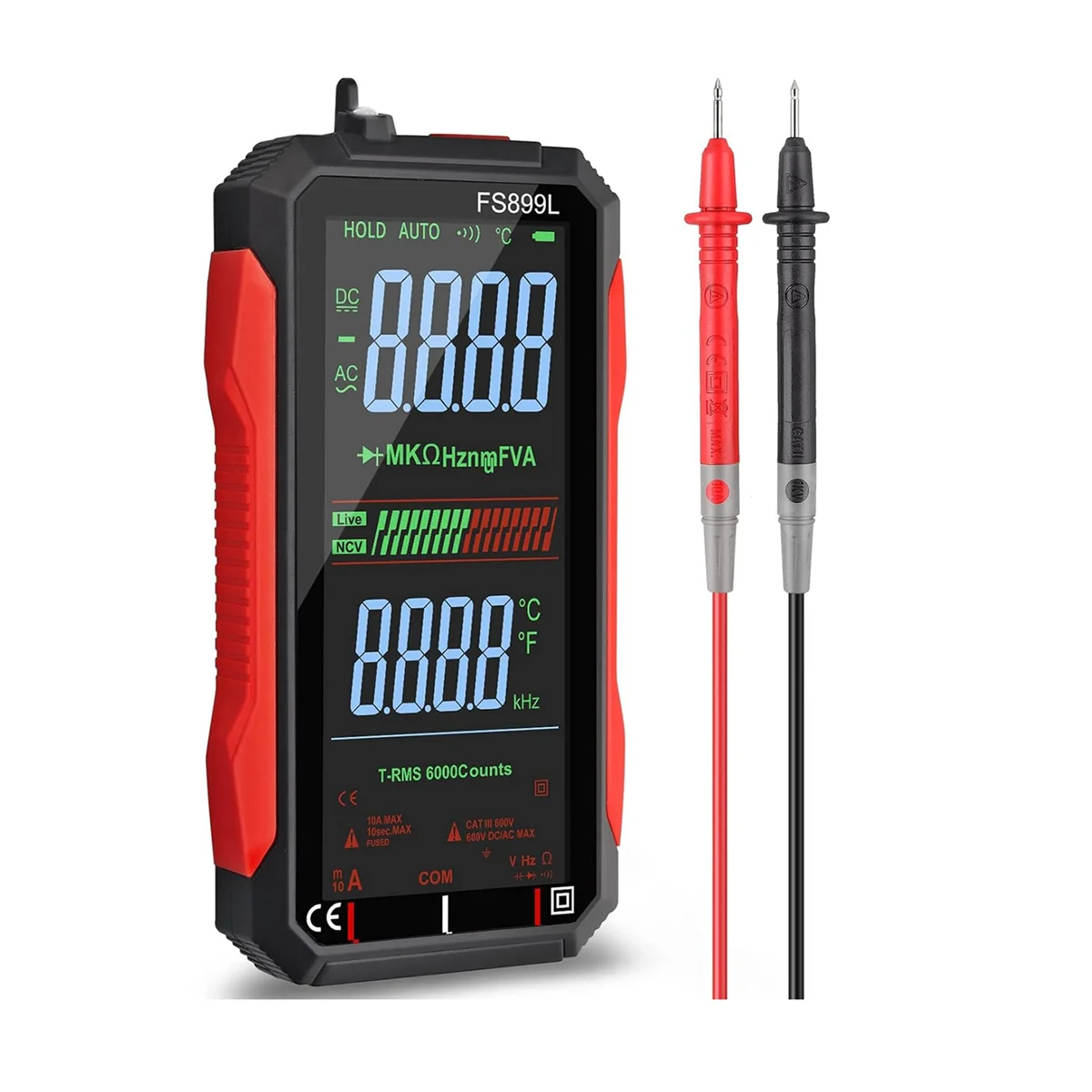 NEW ARRIVAL USB Multimeter Digital Voltmeter with 4.8Inch LCD Screen Multi Tester Capacitance Resistance Frequency Voltage Teste