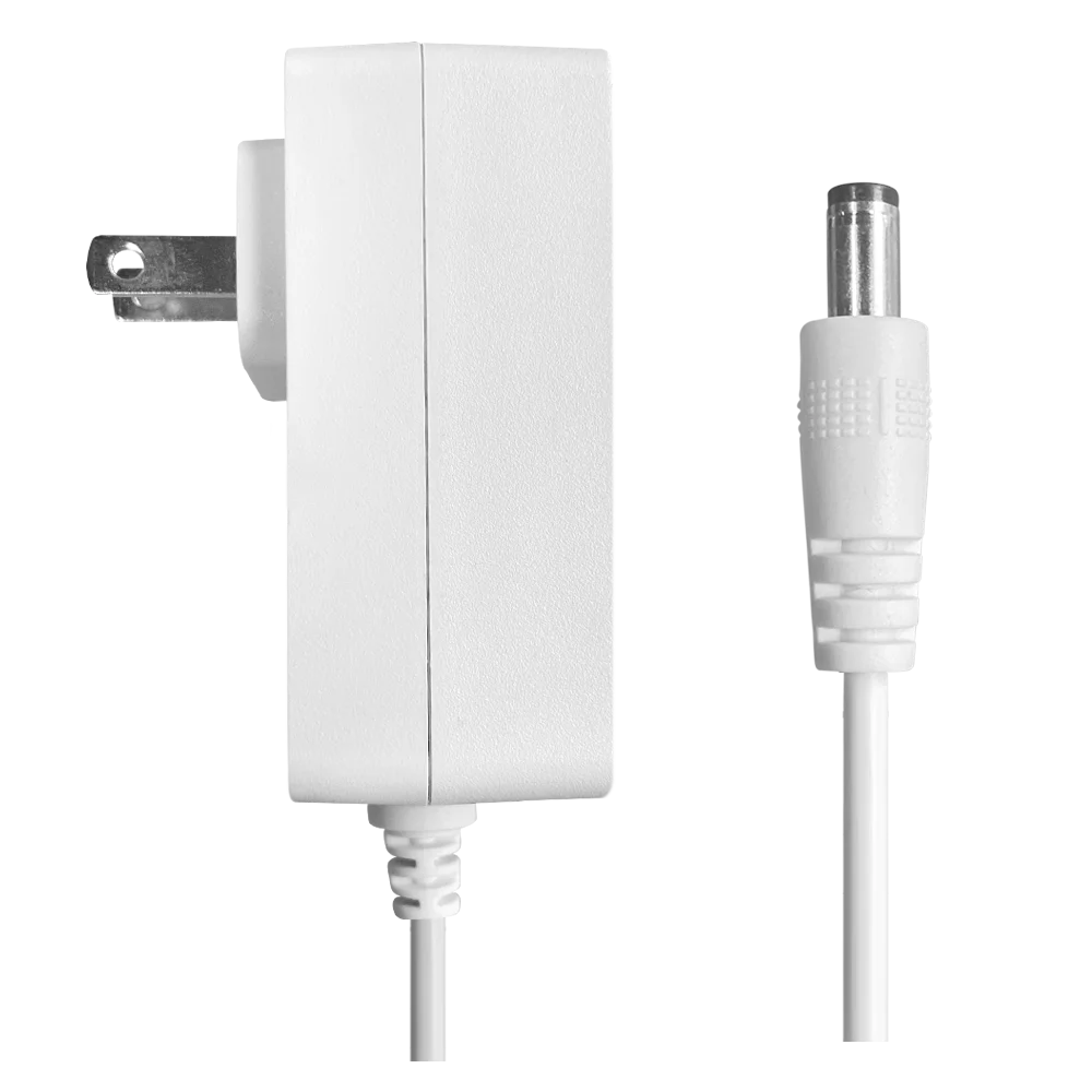 Imagem -03 - Adaptador de Alimentação para Tira Led dc 5v 12v 24v Ac100240v 12w 15w 24w Branco Dc5.5 mm Plugue de Parede ue Plugue Eua 3pin 2pin Fio 1.5m