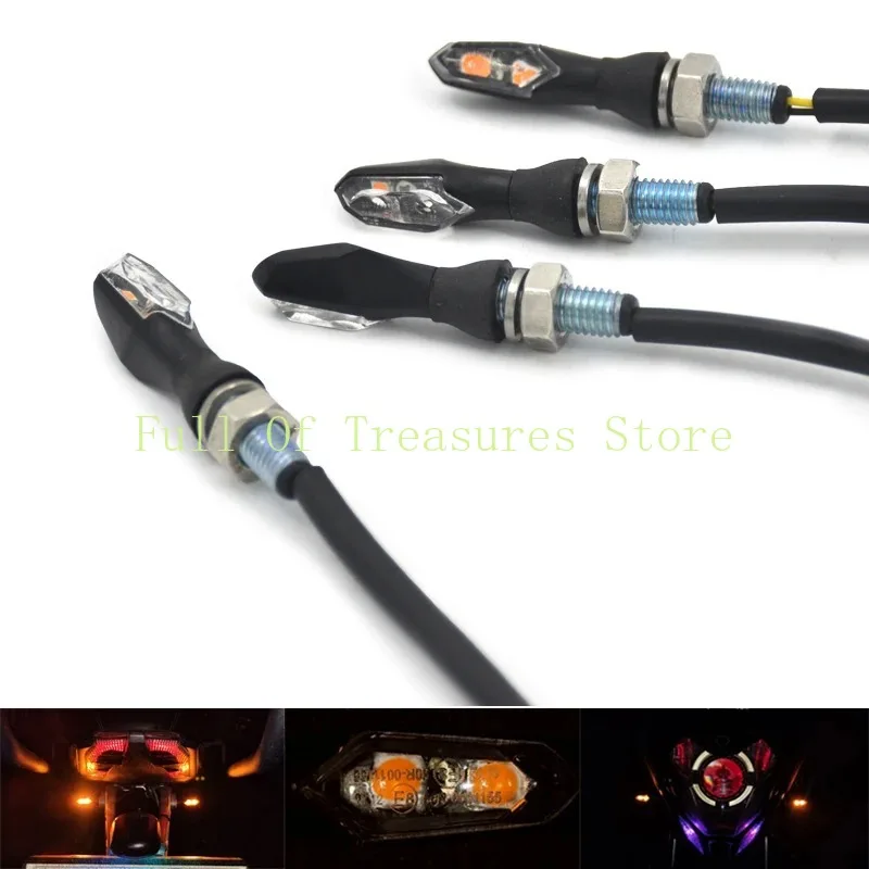 CE E-Stamp Mark 12V Mini Motorcycle General LED Turn Signal Lamp Motorbike Indicators Lights