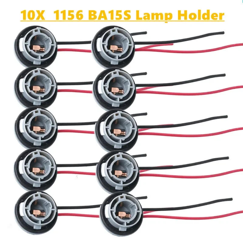 10X 1156 382 Bulb Socket BA15S Lamp Holder P21W Adapter Base Connector Car Light Base Auto Led Lights Bulb Socket Connector